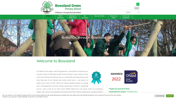 Screenshot of the Friends Of Bowsland Green website