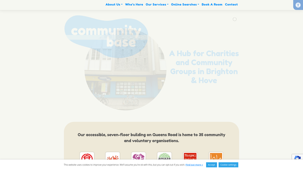Screenshot of the Community Base website