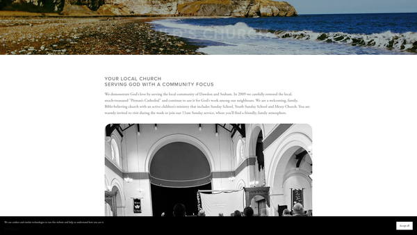 Screenshot of the St Hild And St Helen Christian Fellowship website