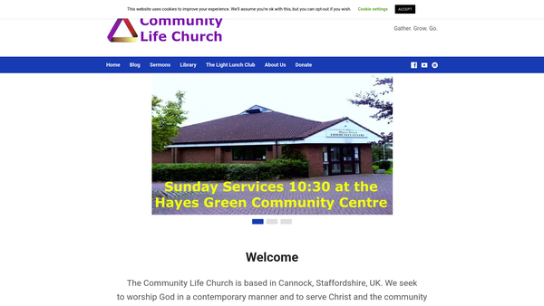 Screenshot of the Community Life Church - Cannock website