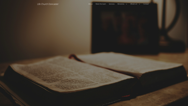 Screenshot of the Life Church Doncaster website
