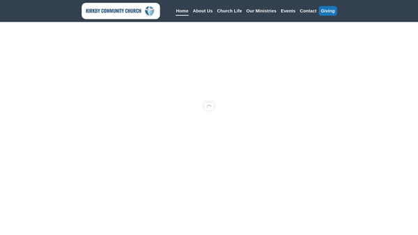 Screenshot of the Kirkby Community Church website