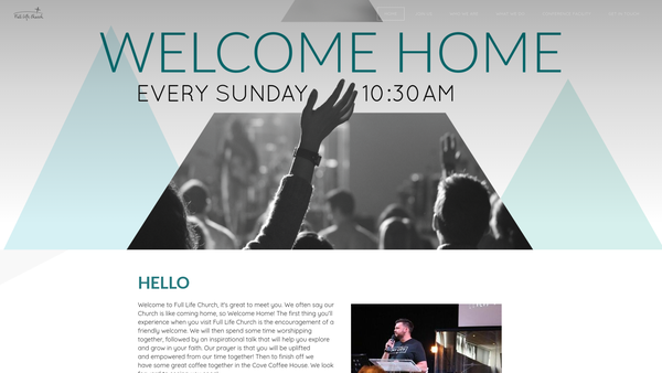Screenshot of the Full Life Church (Maltby) website
