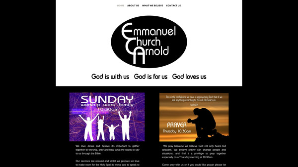 Screenshot of the Emmanuel Pentecostal Church website