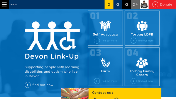 Screenshot of the Devon Link-Up website