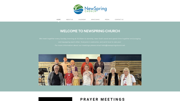 Screenshot of the Newspring Church website