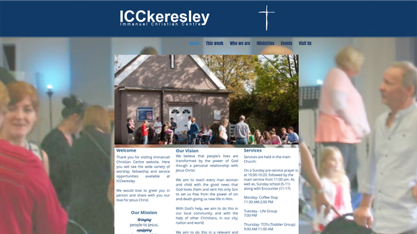Screenshot of the Immanuel Christian Centre website
