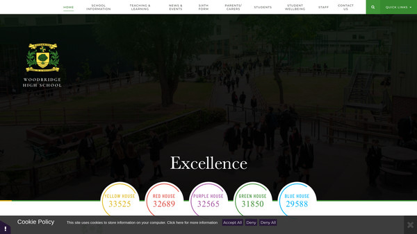 Screenshot of the Woodbridge High School- School Fund website