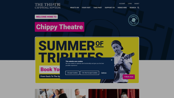 Screenshot of the Chipping Norton Theatre Trust website