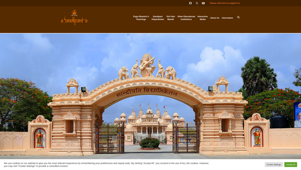 Screenshot of the Sanskruti Foundation (UK) website