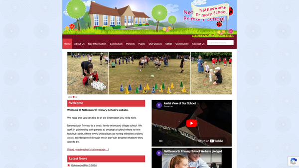 Screenshot of the Nettlesworth School Community Group website