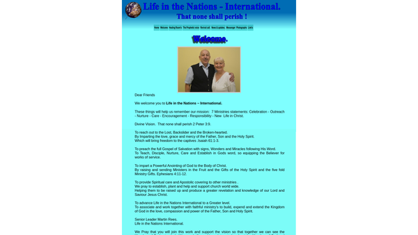 Screenshot of the Life In The Nations website