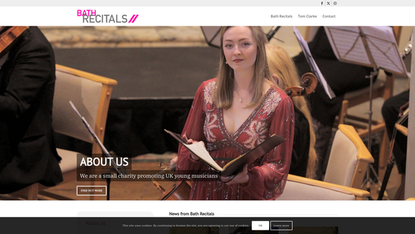 Screenshot of the The Childrens Music Club website