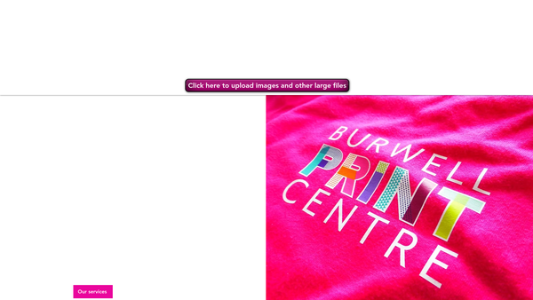 Screenshot of the Burwell Community Print Centre Limited website