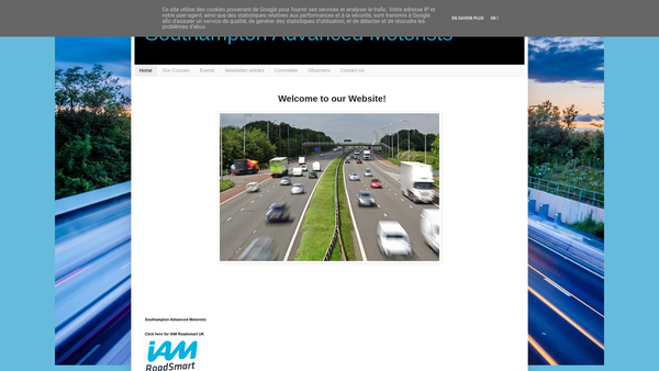 Screenshot of the Southampton Advanced Motorists website