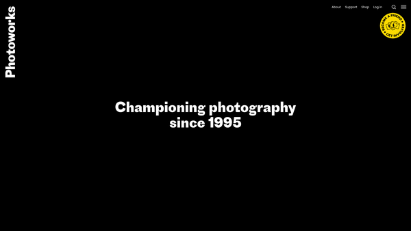 Screenshot of the Photoworks website