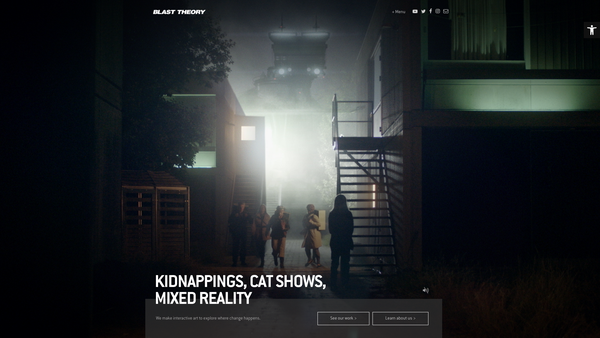 Screenshot of the Blast Theory website