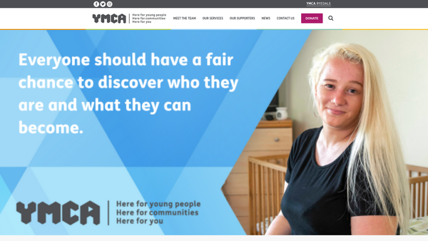 Screenshot of the Ryedale Y M C A website