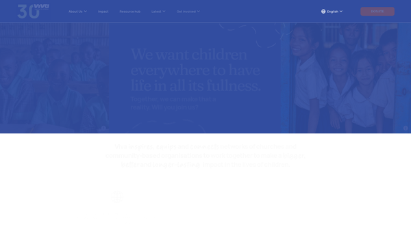 Screenshot of the Viva Network website