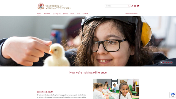 Screenshot of the The Merchant Venturers Charities Investment Pool website