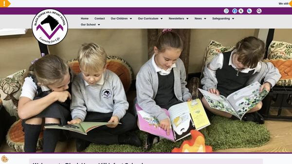 Screenshot of the Black Horse Hill Infant School Fund website