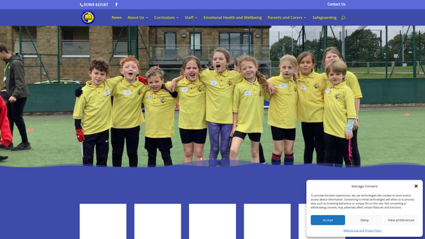 Screenshot of the Leyburn Community Primary School Fund website