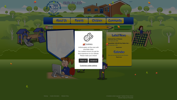 Screenshot of the Spilsby Primary School Parent Teacher And Friend Association website