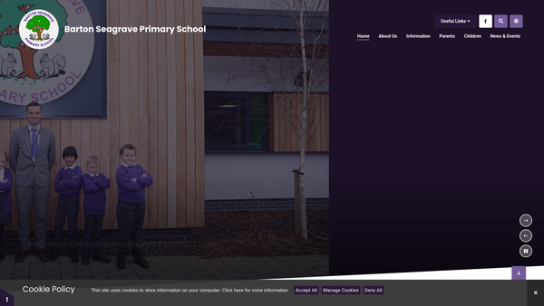 Screenshot of the Barton Seagrave County Primary School Fund website