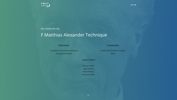 Screenshot of the The Charity For The F.matthias Alexander Technique website