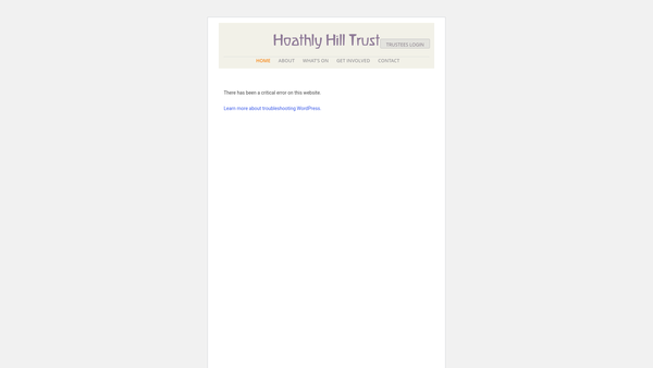 Screenshot of the Hoathly Hill Trust Limited website