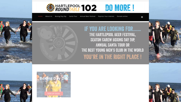 Screenshot of the Hartlepool Round Table Charitable Trust website