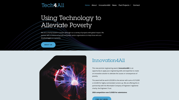 Screenshot of the Tech4all website