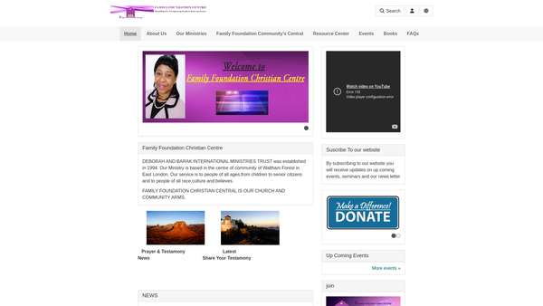 Screenshot of the Deborah And Barak International Ministries Trust website
