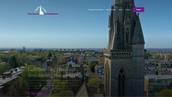 Screenshot of the The Friends Of St Matthias website
