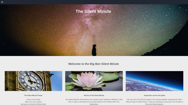 Screenshot of the The Big Ben Silent Minute website