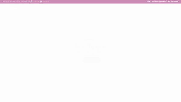 Screenshot of the Sheffcare Limited website
