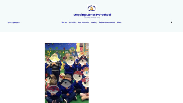 Screenshot of the Stepping Stones Pre-School (Dursley) website