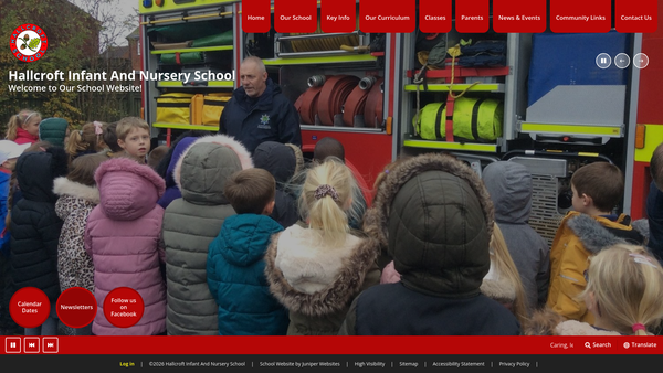 Screenshot of the Hallcroft Infant School Fund website