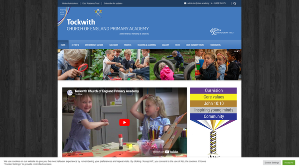 Screenshot of the Tockwith School P.T.A. website