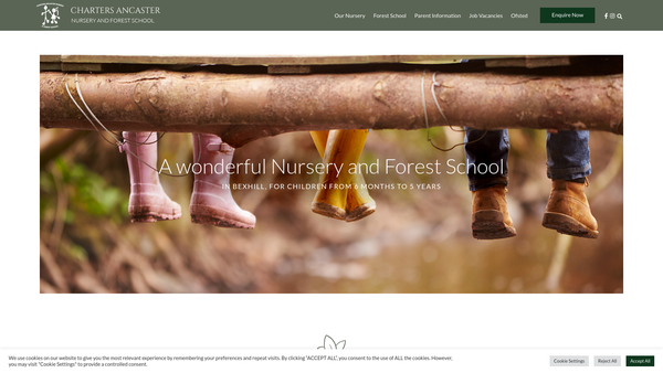 Screenshot of the Charters-Ancaster College (1995) website