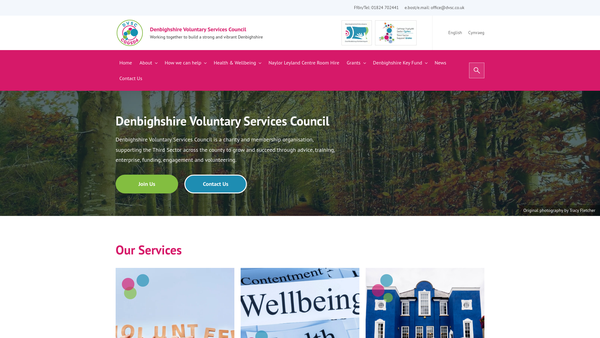 Screenshot of the Newvol website