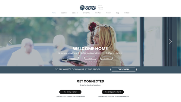 Screenshot of the New Life Christian Fellowship website