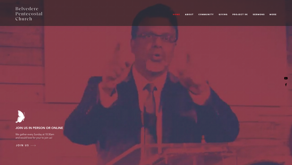 Screenshot of the The Pentecostal Church website