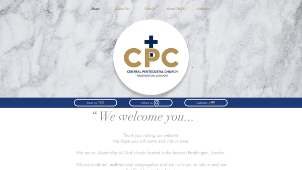 Screenshot of the Central Pentecostal Church website
