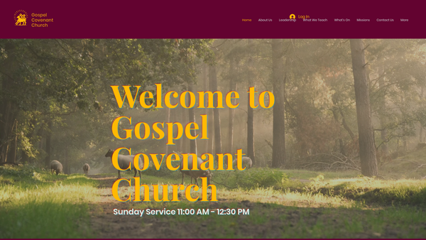 Screenshot of the Gospel Covenant Church Isleworth website