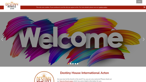 Screenshot of the Destiny House website