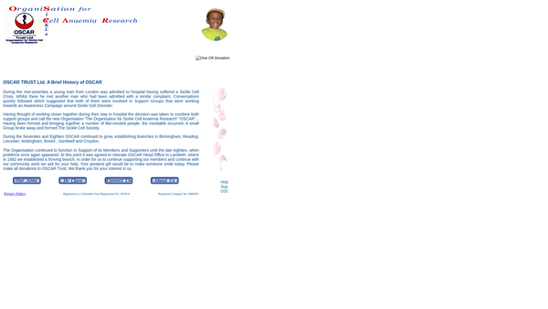 Screenshot of the Oscar (Trusts) Limited website