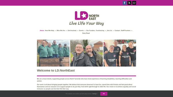 Screenshot of the Ld:northeast website