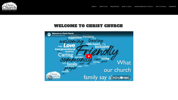Screenshot of the The Christ Church Trust website
