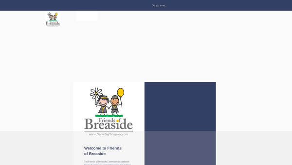 Screenshot of the Friends Of Breaside website
